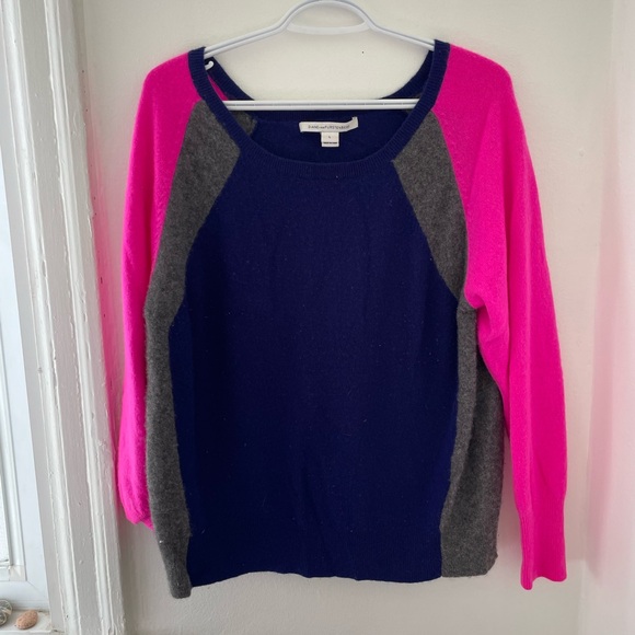 DVF Color Blocked Cashmere Sweater - Picture 2 of 3